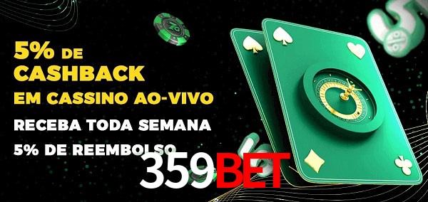 Promoções do cassino ao Vivo 359bet